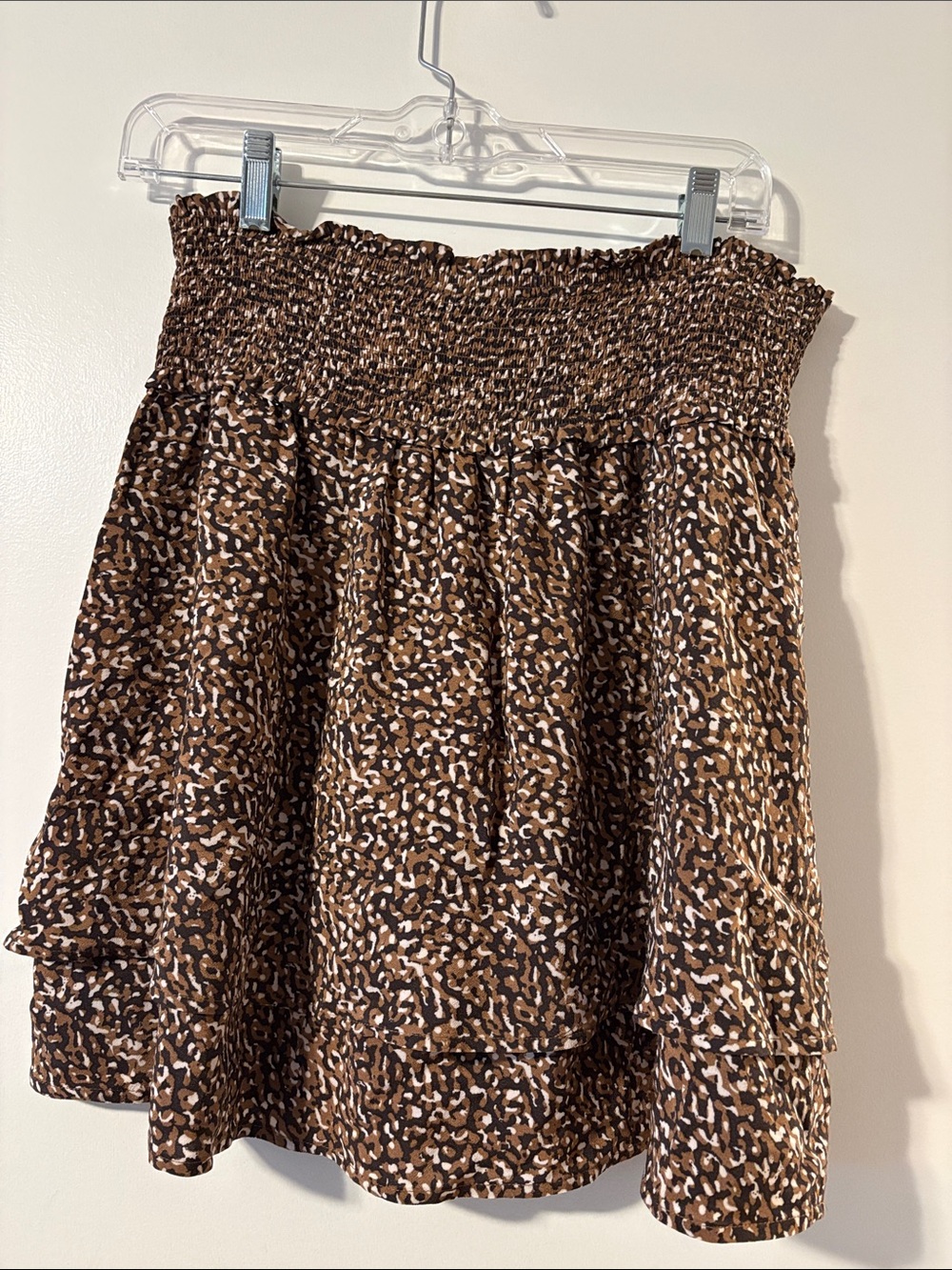 Rails Animal Printed Smocked Waist Mini Skirt